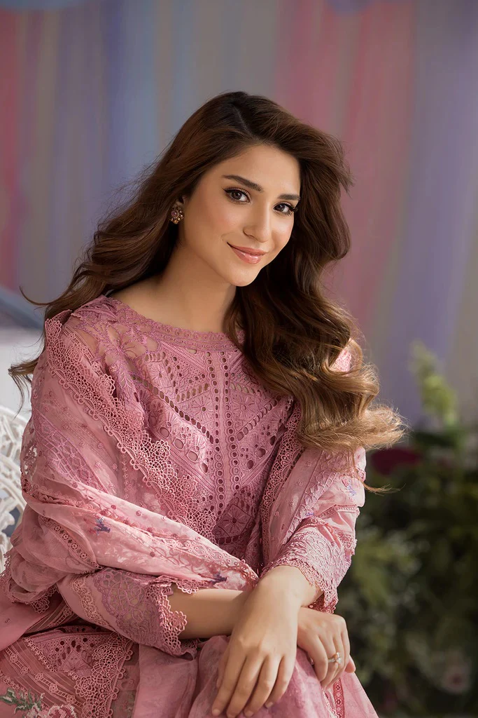 Sobia Nazir Luxury Lawn Embroidered 3 Piece Unstitched Collection 10A - Image 4