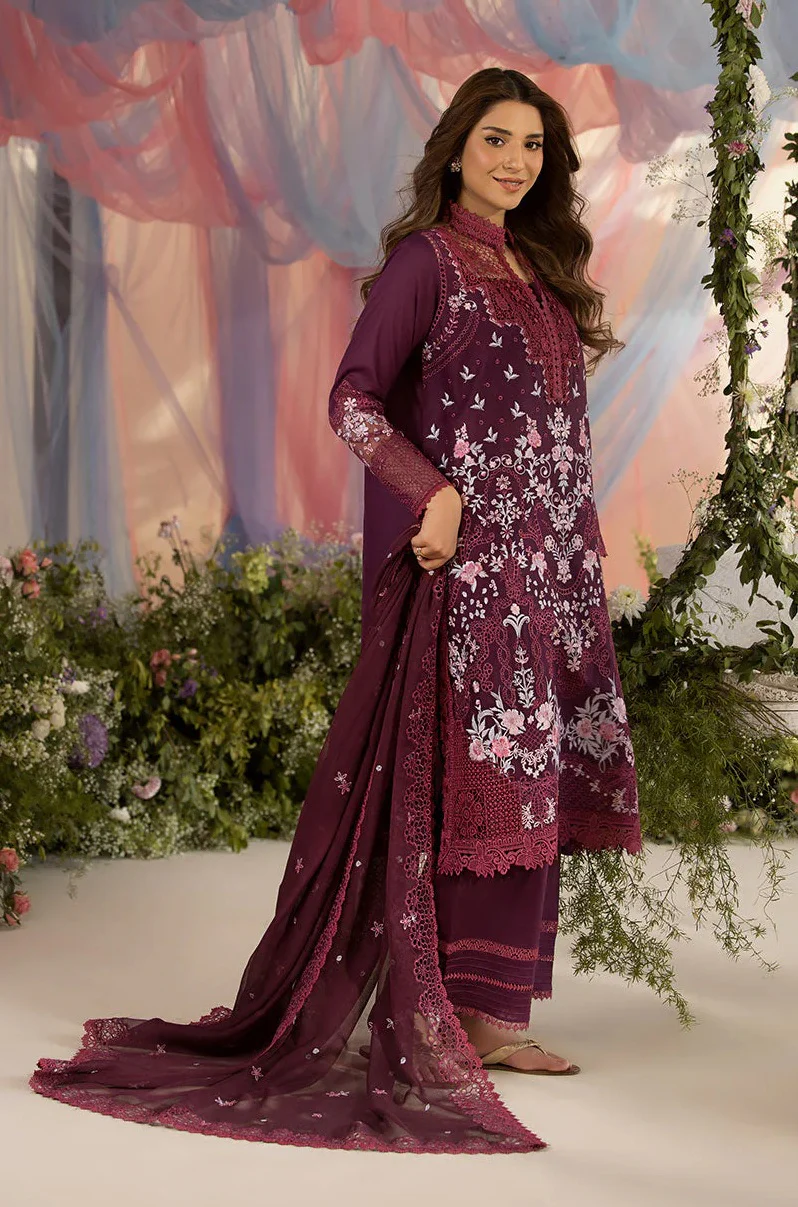 Sobia Nazir - Luxury Lawn Embroidered Unstitched 3 Piece - 6A - Image 5