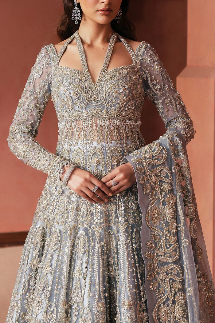 Soraya ANNE Net Hand Embellished & Embroidered Maxi - J0218 - Image 5