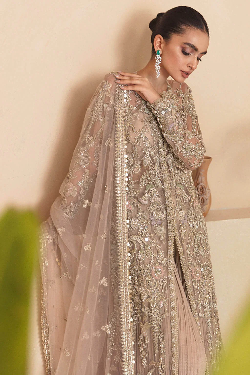 Soraya – Couture Dahlia Unstitched 3 Pieces Bridal Wedding Couture - Image 3