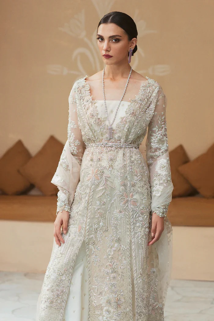 Soraya –Wedding Couture Anya Fully Embroidered on Hand Work CHARMEUSE - Image 2