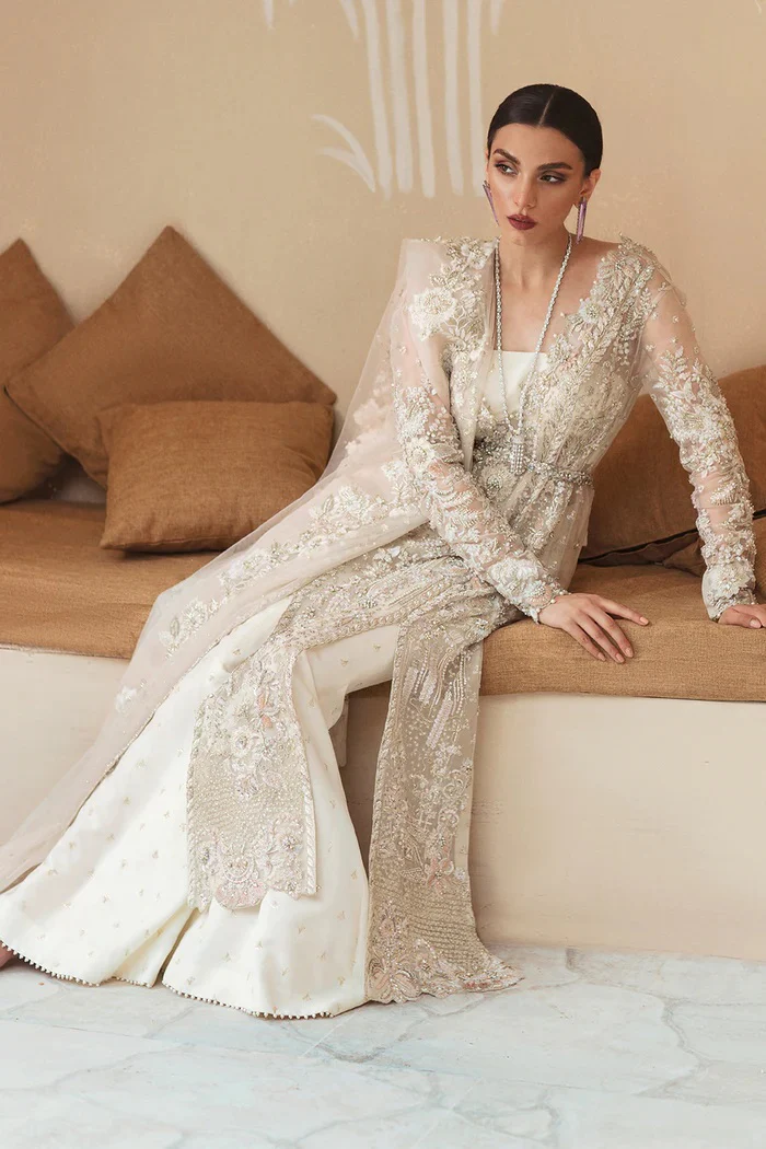 Soraya –Wedding Couture Anya Fully Embroidered on Hand Work CHARMEUSE - Image 3