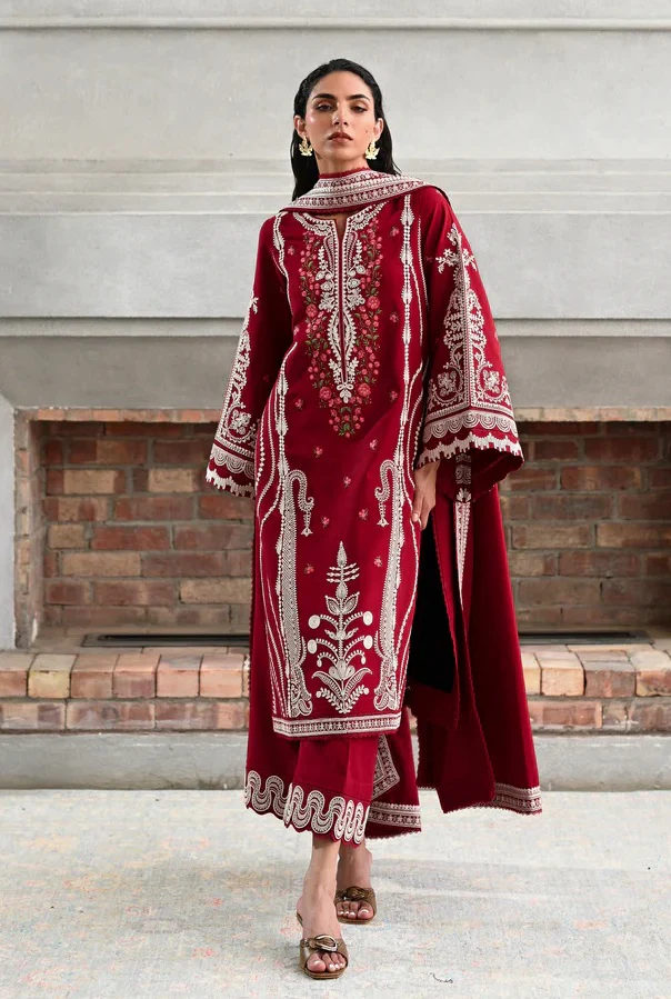 Zaib - Luxury Lawn Embroidered 3 Piece Unstitched - NEL-25629