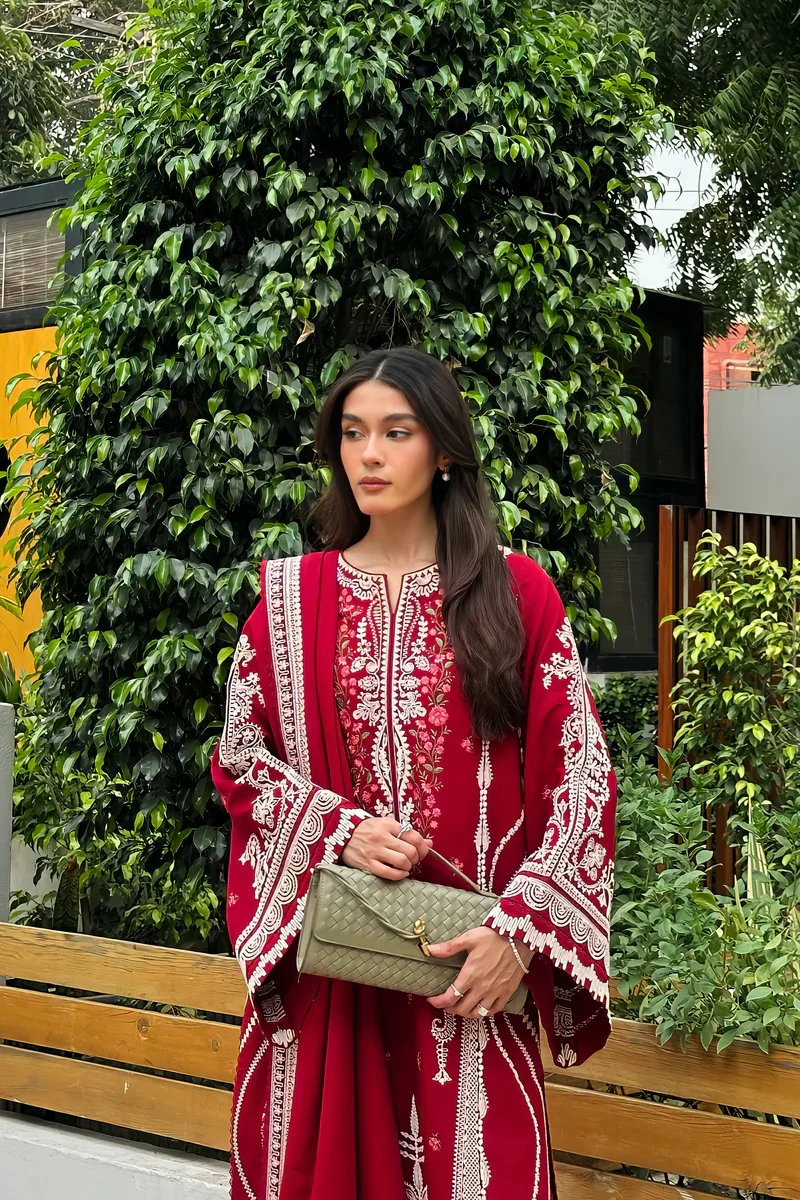 Zaib - Luxury Lawn Embroidered 3 Piece Unstitched - NEL-25629 - Image 5