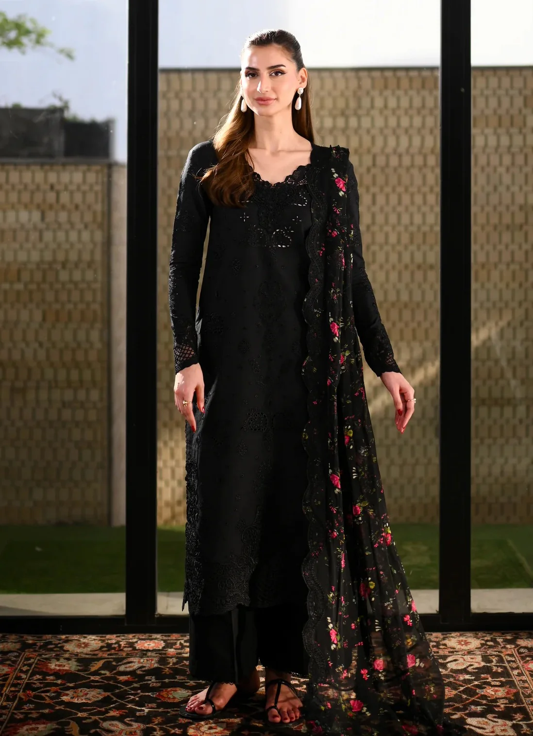 Zaib - Luxury Lawn Embroidered 3 Piece Unstitched - NEL-26602