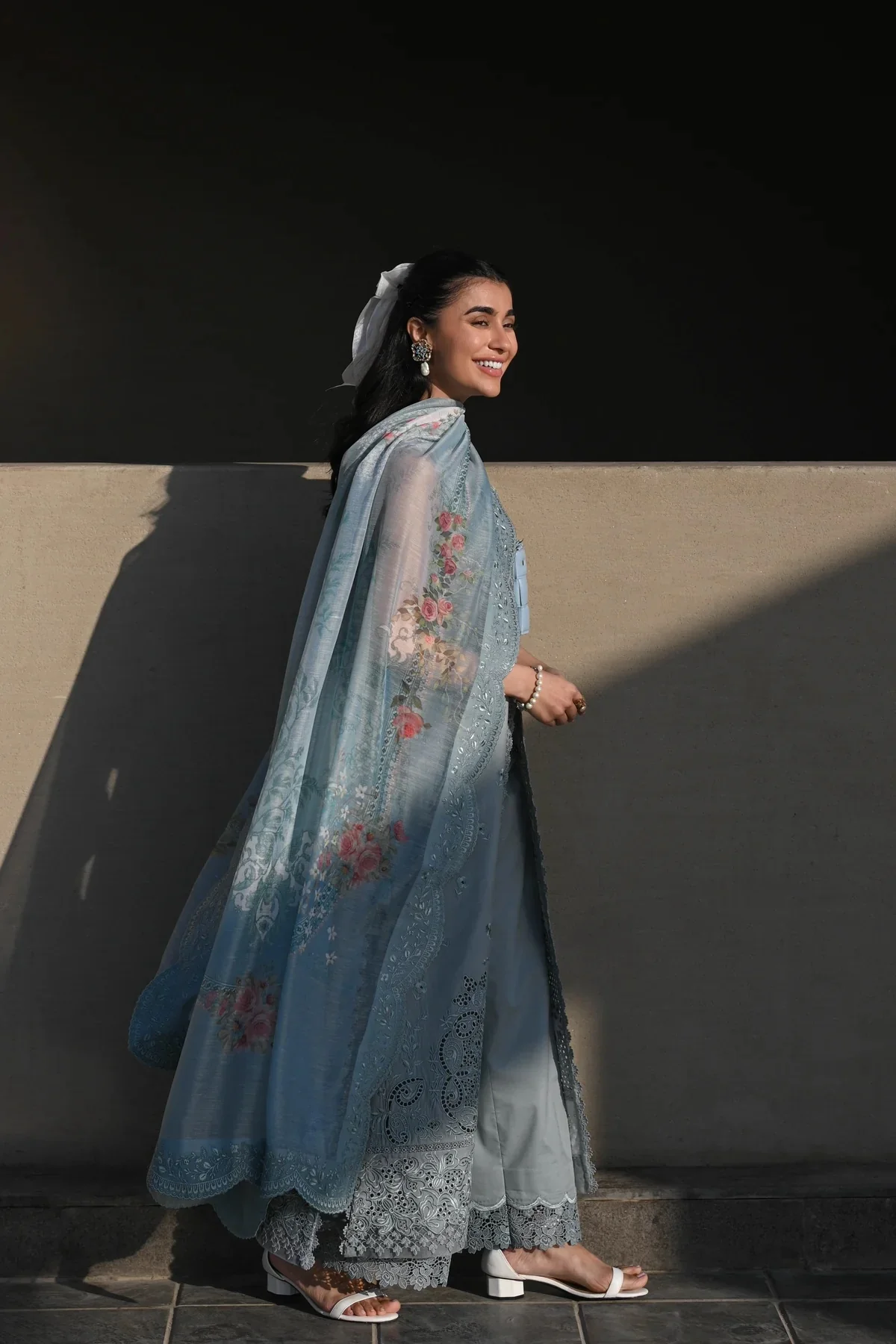 Zaib Sona 1 Ocean Mist Embroidered 3 Piece Lawn Unstitched - Image 3