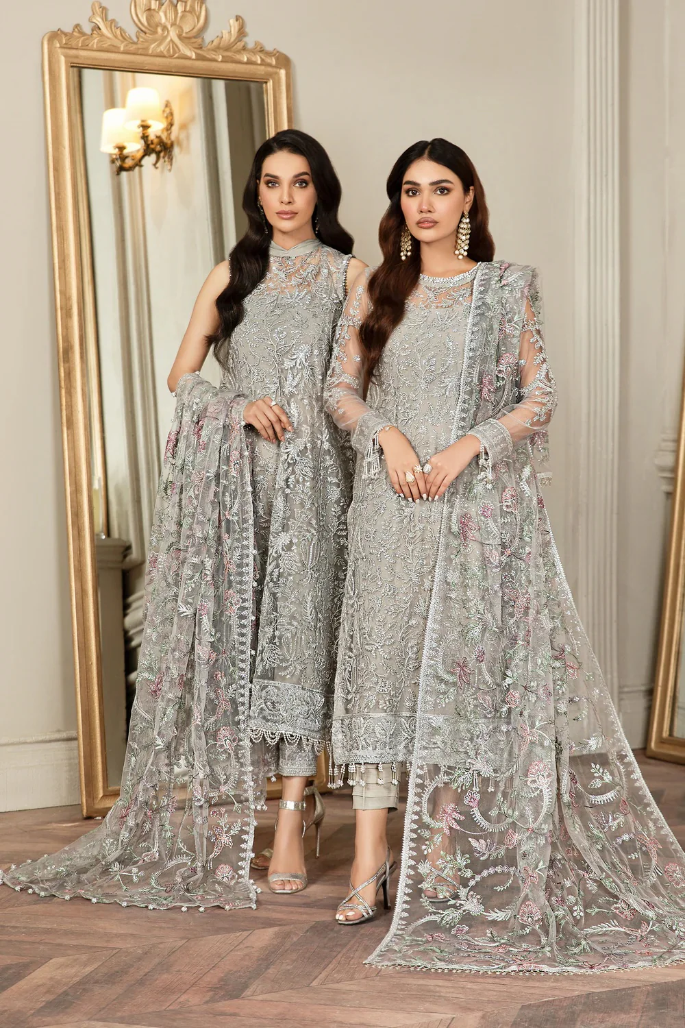 Zarif Grace - Luxury Net Embroidered 3 Piece Unstitched - Image 2
