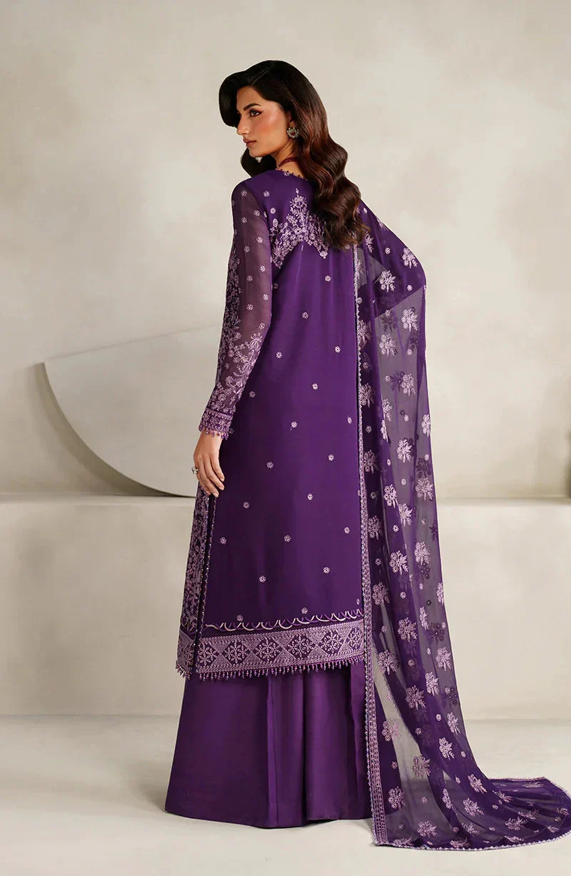 Zarif Muse Thread Embroidered Chiffon Unstitched 3Pc Suit ZE-MT-07 Sorella - Image 2